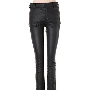 Zara Black Coated Pants NWOT size 6